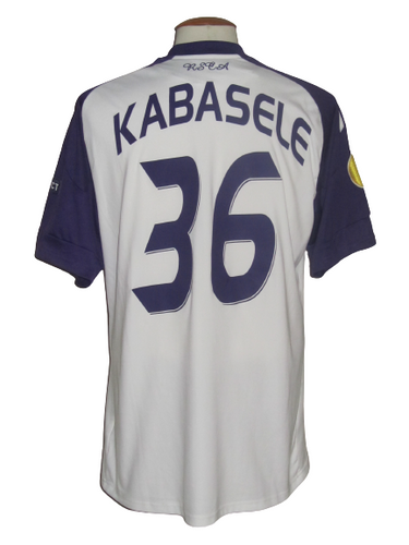 RSC Anderlecht 2010-11 Home shirt MATCH ISSUE/WORN #36 Nathan Kabasele