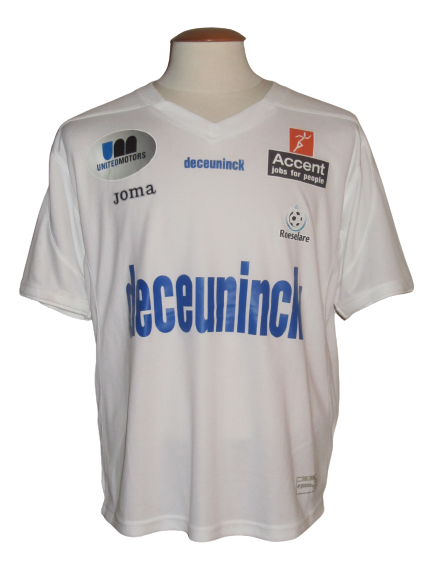 KSV Roeselare 2008-09 Home shirt MATCH ISSUE/WORN #28 Mladen Lazarevic