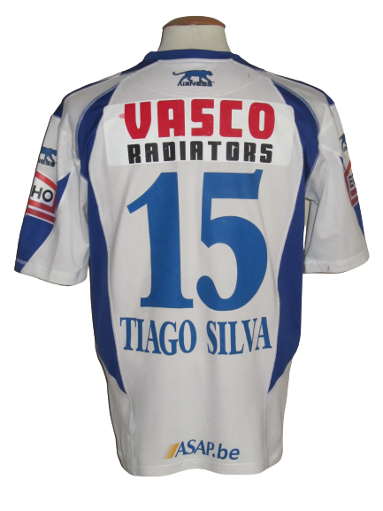 KRC Genk 2007-08 Away shirt MATCH ISSUE/WORN #15 Tiago Silva