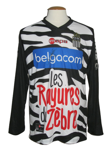 RCS Charleroi 2013-14 Home shirt MATCH ISSUE/WORN #31 Harlem Gnohéré vs OH Leuven