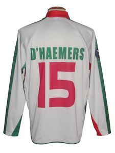 SV Zulte Waregem 2006-07 Home shirt MATCH ISSUE/WORN UEFA Cup #15 Nathan D'Haemers