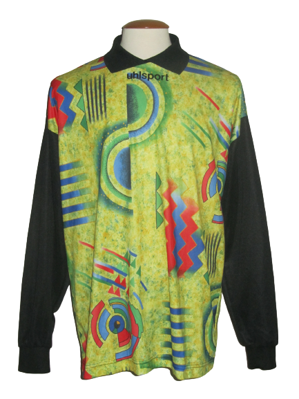 Maillot Gardien Uhlsport Vintage Années 90, Noir/vert, Taille L
