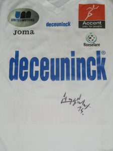 KSV Roeselare 2008-09 Home shirt MATCH ISSUE/WORN #14 Jeremy Huyghebaert