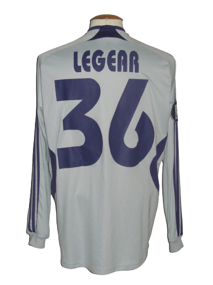 RSC Anderlecht 2007-08 Away shirt UEFA CUP MATCH ISSUE/WORN #36 Jonathan Legear