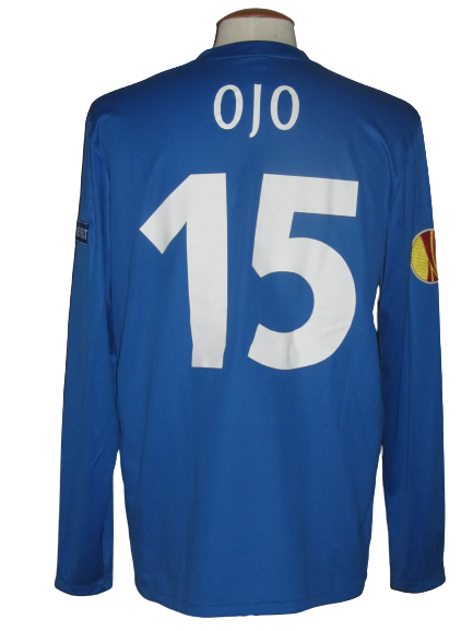 KRC Genk 2012-13 Home shirt MATCH ISSUE/WORN Europa League #15 Kim Ojo vs VfB Stuttgart