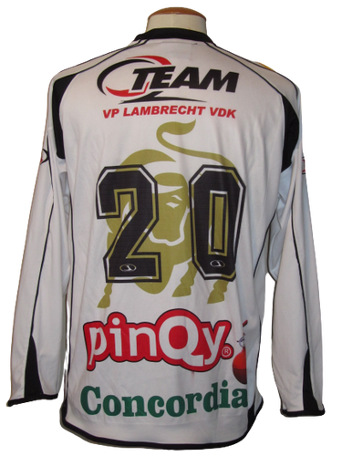 KSC Lokeren 2008-09 Home shirt MATCH ISSUE GOLDEN BULL #19 Moussa Maazou