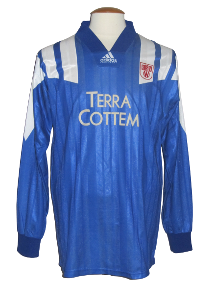 KSV Waregem 1993-94 Away shirt MATCH ISSUE/WORN vs FC Kuusysi Lahti #10