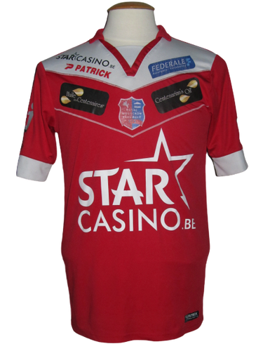 Royal Mouscron Peruwelz 2015-16 Home shirt MATCH WORN #23 Mickaël Tirpan