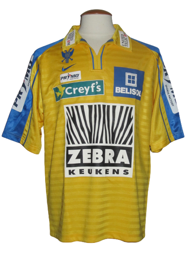 Sint-Truiden VV 2004-05 Home shirt MATCH ISSUE/WORN #25 Matthieu Beda