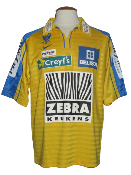 Sint-Truiden VV 2004-05 Home shirt MATCH ISSUE/WORN #25 Matthieu Beda