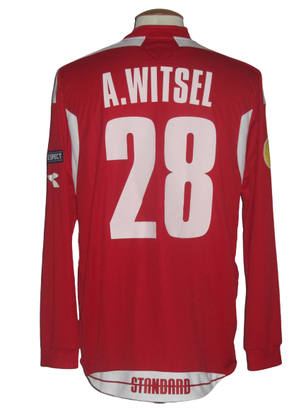 Standard Luik 2009-10 Home shirt MATCH ISSUE/WORN Europa League #28 Axel Witsel