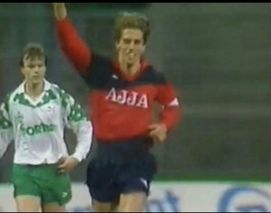 RFC Liège 1989-90 Home shirt MATCH ISSUE/WORN UEFA Cup #3 Frédéric Waseige vs Werder Bremen