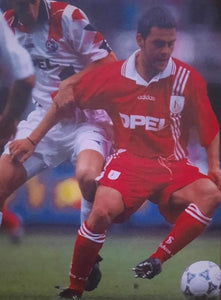 Standard Luik 1996-97 Home shirt MATCH WORN Intertoto vs Karlsrüher SC #8 Roberto Bisconti